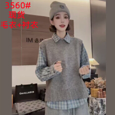 批发2025 新款“羊毛”宽松无袖圆领针织马甲