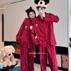 批发官图秋冬季新款云朵棉<b class='q'>情侣</b><b class='q'>睡衣</b>女<b class='q'>韩版</b>翻领开衫宽松休闲家居服套装