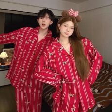 批发官图秋冬季新款云朵棉<b class='q'>情侣</b><b class='q'>睡衣</b>女<b class='q'>韩版</b>翻领开衫宽松休闲家居服套装