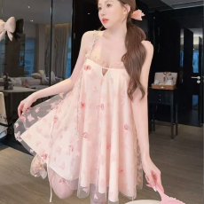 批发官图夏季新款【雪纺内里】薄款轻奢睡裙女法式网红纯欲性感家居服