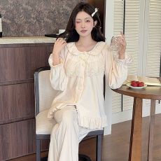 批发<b class='q'>实拍</b>冬季新款加厚海岛绒睡衣女韩版高级轻奢开杉保暖家居服套<b class='q'>装</b>