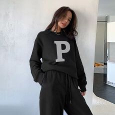 批发套装女宽松休闲时尚<b class='q'>运动服</b>2025年春秋季新款卫衣束脚裤两件套