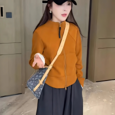批发冬季巨好看的卫衣女2025爆款大码胖MM<b class='q'>时尚</b>宽松洋气双拉链开衫外套