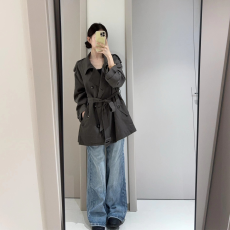 批发韩系宽松<b class='q'>风衣</b>外套女2025秋季新款小个子巨好看薄款韩版高级感短款