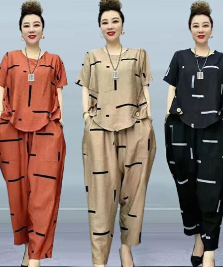 2026 년 빅 사이즈 패션 세트 여름 외국 가스 다용도 반팔 티셔츠 캐주얼 맨위 바지 두 조각
