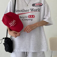 批发韩版时尚<b class='q'>运动服</b>套装女夏季新款宽松<b class='q'>短袖</b>短裤休闲两件套