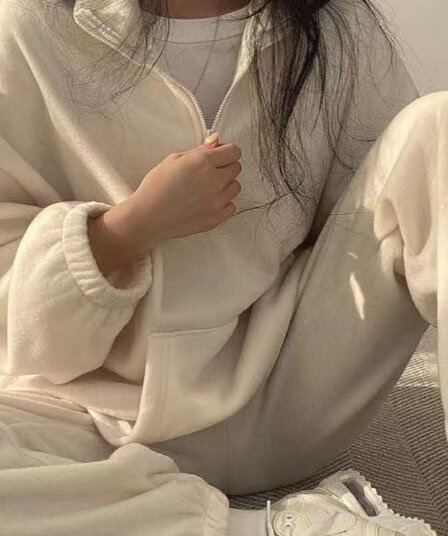 De 벨벳 수트 여성 POLO 칼라 한 부서 운동 한국 스타일 두 조각 봄 가을 겨울 패션 캐주얼