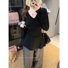 批发实拍 一口苏达高智打底 大码<b class='q'>秋</b>冬百搭独特漂亮遮肉显瘦长袖上衣