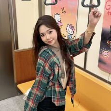 批发甜酷美式格子<b class='q'>衬衫</b>外套<b class='q'>女长袖</b>宽松复古撞色格纹<b class='q'>衬衣</b>