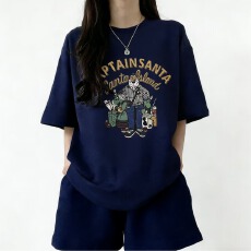 批发短袖短裤套装女两件卡通夏季时尚<b class='q'>休闲</b><b class='q'>运动服</b>宽松