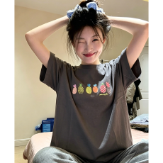 批发韩国外贸韩版新款夏季短袖<b class='q'>T</b><b class='q'>恤</b>女韩版宽松慵懒<b class='q'>原宿</b><b class='q'>上衣</b>chic港