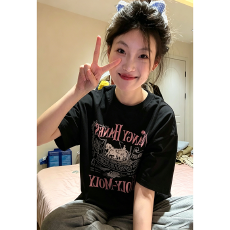 批发韩国外贸韩版新款夏季短袖<b class='q'>T</b><b class='q'>恤</b>女韩版宽松慵懒<b class='q'>原宿</b><b class='q'>上衣</b>chic港