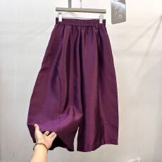 批发原版面料大码300斤阔腿裤女夏季欧货高腰松弛感慵懒风显瘦八分裤