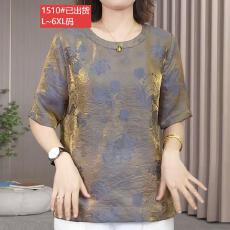 批发官图现货原版品质高档大码女装上档次透气小衫遮肉遮肚宽松显瘦<b class='q'>夏</b>