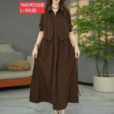 批发官图原版品质高档大码女装设计师秋季连衣裙新款开衫宽松洋气<b class='q'>裙子</b>