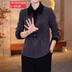 批发官图原版品质高档大码女装保暖上衣2025冬季新款宽松显瘦百搭绒衫