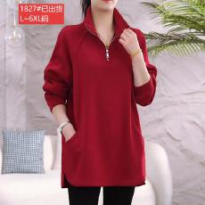 批发官图原版品质高档大码女装版型好高档百搭质感卫衣外穿打底秋冬新