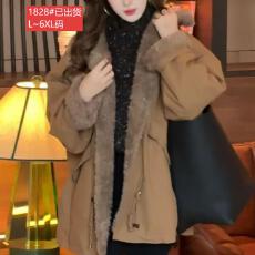 批发官图原版品质高档大码女装小众洋气冬季新款显瘦遮肉防寒保暖外套