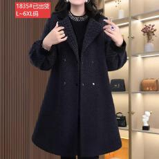 批发官图原版品质高档大码女装冬季新款夹棉加厚显瘦气质遮肉简约外套