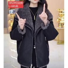 批发官图原版品质高档大码<b class='q'>女装</b>轻奢气质皮毛一体冬季厚实保暖<b class='q'>皮衣</b>外套