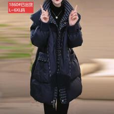 批发官图原版品质<b class='q'>高档</b>大码女装<b class='q'>高档</b>围巾领百搭时尚羽绒棉服冬季保暖新