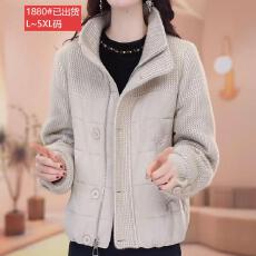 批发官图原版品质高档大码<b class='q'>女装</b>时尚休闲拼接保暖棉服<b class='q'>外套</b>冬季宽松上衣