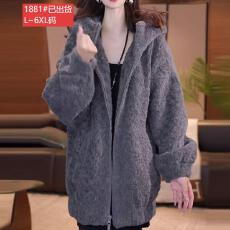 批发官图原版品质高档<b class='q'>大</b>码<b class='q'>女</b>装慵懒保暖连帽<b class='q'>外套</b>冬季厚实宽松时尚<b class='q'>大</b>衣