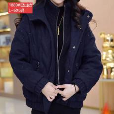批发官图原版品质高档大码女装时尚气质显白防寒保暖棉服冬季休闲外套