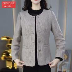 批发官图原版面料品质妈妈装秋季小香风短<b class='q'>外套</b>新款中老年气质<b class='q'>显瘦</b>上衣