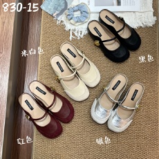 批发头内增高5厘米红色玛丽珍包头半拖鞋女夏外穿2025新款浅口凉拖