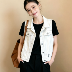 批发2026夏季新款多巴胺欧货复古显瘦<b class='q'>百搭</b>牛仔背心马甲女