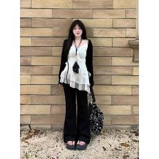 批发大码法式白色波点不规则吊带背心女春季胖mm遮肉显瘦无袖<b class='q'>打底</b><b class='q'>上衣</b>