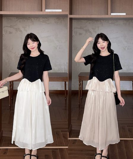 실사 여름 새로운 지방 mm 프랑스식 좋은 플래시 패치워크 맨위 와이드 레그 팬츠 두 세트 로드 중