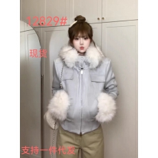 批发韩系麂皮绒毛领外套<b class='q'>女</b>秋冬新款皮毛一体连帽外衣修身显瘦百搭上衣