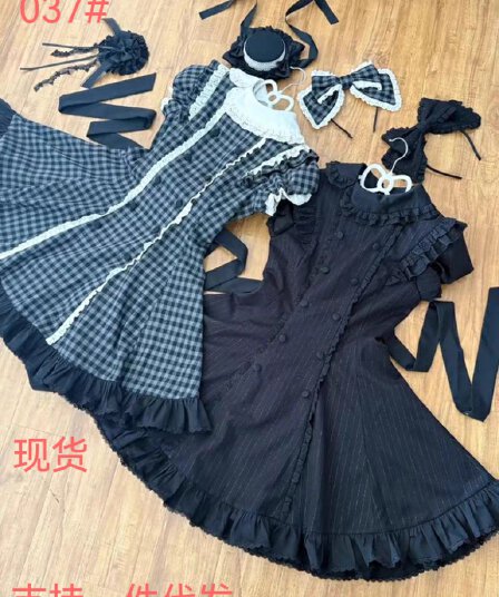 소녀 마음 여름 새로운 일본식 lolita 우아함 미시 디자인 반팔 허리 수축 슬림해 보이는 드레스