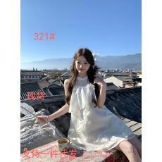 批发Q女家 云纱水月/新中式蕾丝仙气<b class='q'>连衣裙</b>夏季漂亮清冷感白月光裙子