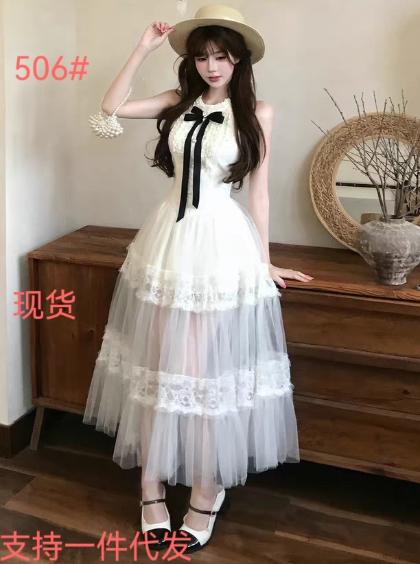 루이 茜 소녀 규칙 봄 여름 천 금빛 바람 오리지널 디자인 드레스 r66596h