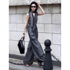 批发高级感时尚<b class='q'>条纹</b>西装<b class='q'>套装</b>女2026夏新款复古气质无袖马甲长裤两件套