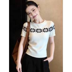 批发设计感费尔岛毛衣女<b class='q'>冬</b>2026新款春季修身套头内搭打底短袖针织上衣