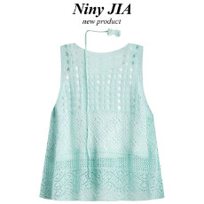 Niny JIA 夏季新款小众设计感时尚镂空针织罩衫上衣吊带背心