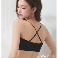 批发新工艺粉底液隐形无肩带防滑抹胸加厚3cm一件可三穿抹胸
