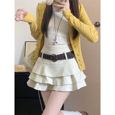 批发实拍 2025年新款裤裙多层荷叶边短裤女韩版洋气显瘦百搭裤裙