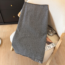 批发百搭减龄高腰开叉包臀裙女2026春夏季新款<b class='q'>显瘦</b>时尚气质亮片半身裙