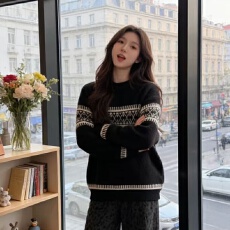 批发时尚费尔岛圆领羊毛加厚保暖毛衣女秋冬休闲长袖针织衫YY-9396