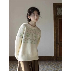 批发软奶复古森系针织衫温柔风厚毛线上衣<b class='q'>外套</b>女秋冬新款