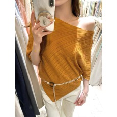 批发春夏新款气质一字领斜肩小衫女短袖薄荷绿显瘦百搭不规则休闲上衣