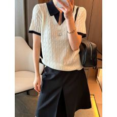 批发假两件麻花纹冰丝针织衫女<b class='q'>欧洲站</b>2026春装<b class='q'>新款</b>欧货女装打底小衫潮