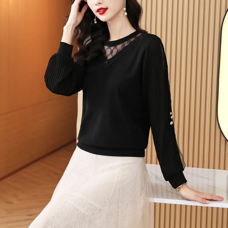 봄 드레스 망사 셔츠 기본 셔츠 여성 의류 2026 년 새로운 외국 가스 패션 개성 맨위 유럽 상품 작은 셔츠