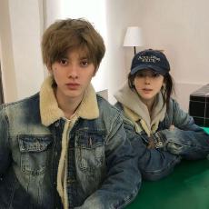 批发美式复古羊羔毛翻领牛仔外套<b class='q'>男</b>女冬季短款棉服加厚保暖棉衣夹克