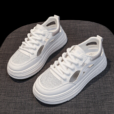 2026夏季新款休闲鞋女鞋镂空小白鞋货号